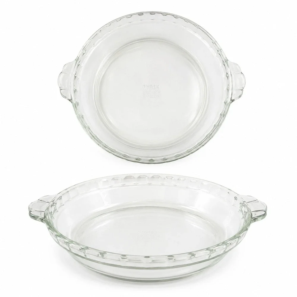Vintage PYREX 229 Clear Glass Deep Dish Pie Plate 9.5